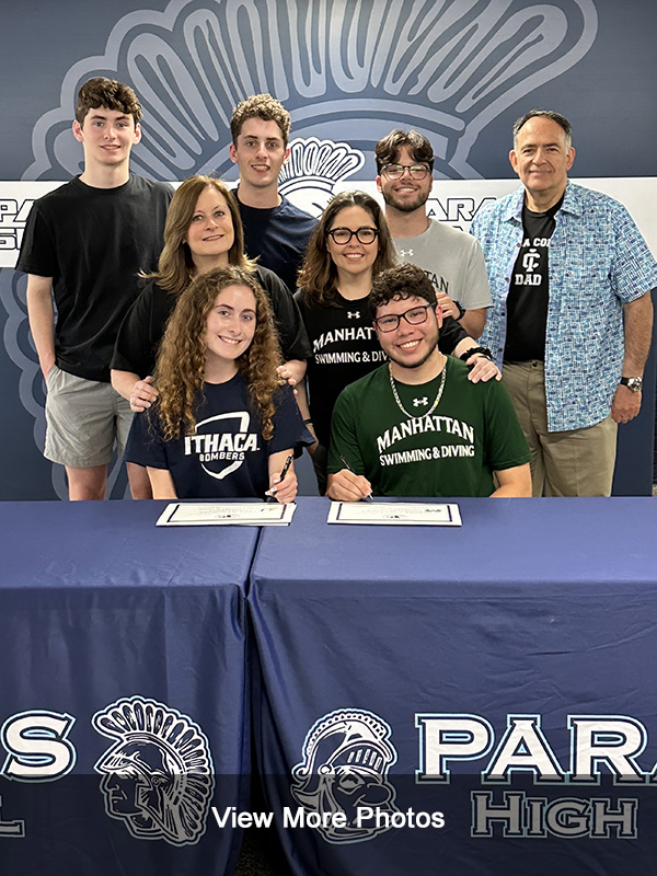 PHS Athletes Andre Cartagena and Hana Weisinger with family members - View More Photos